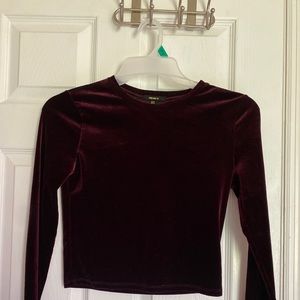 Forever 21 velvet red Tops